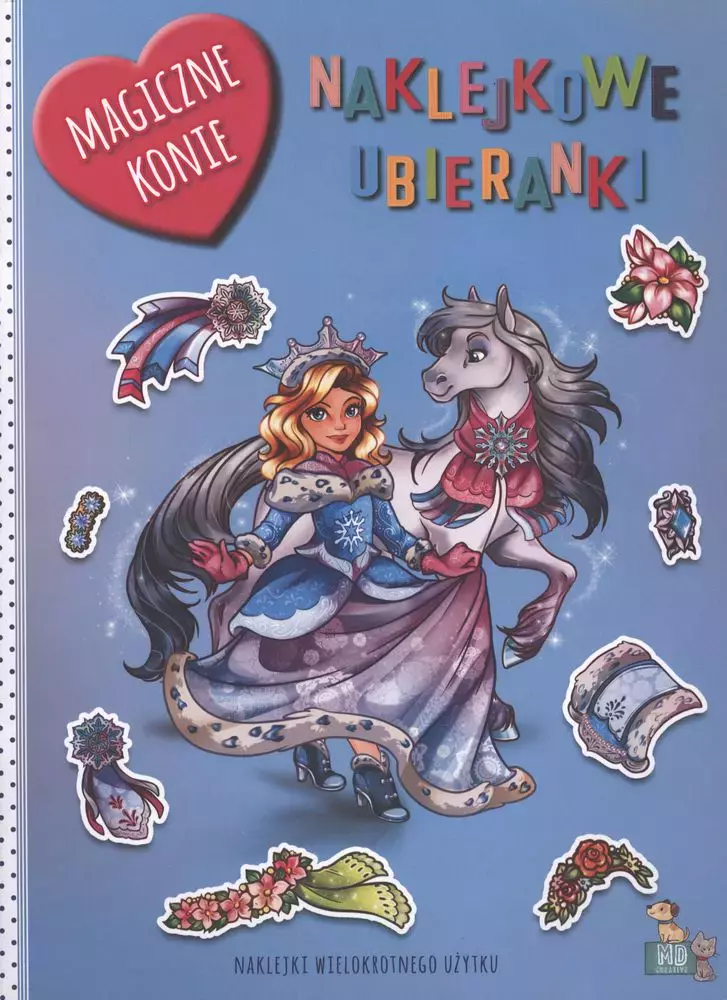 Magiczne konie. Naklejkowe ubieranki - Książki