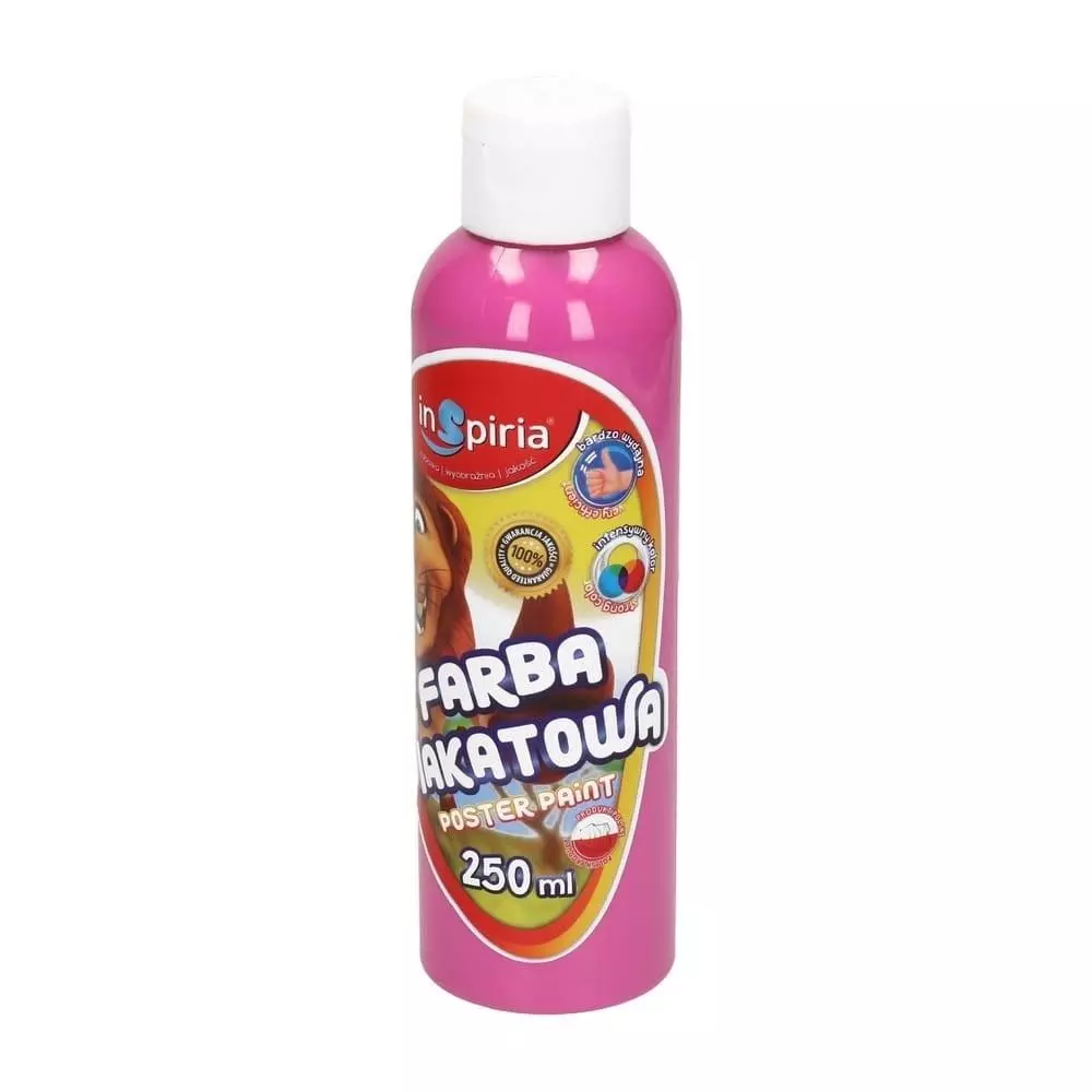 Farba plakatowa różowa 250ml - Papiernicze i szkolne
