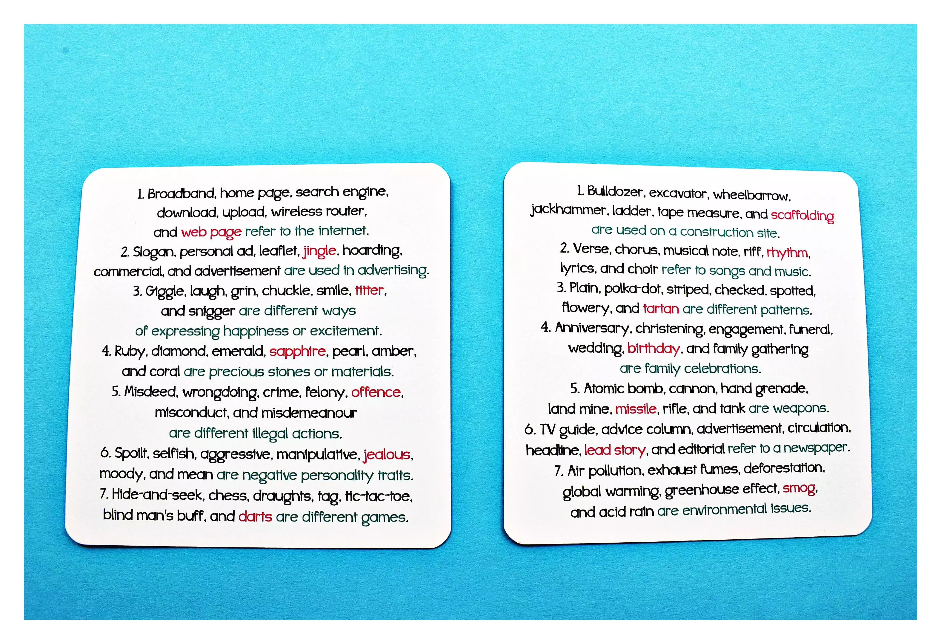Karty językowe. Angielski. Vocabulary builder. Level B2 - Książki