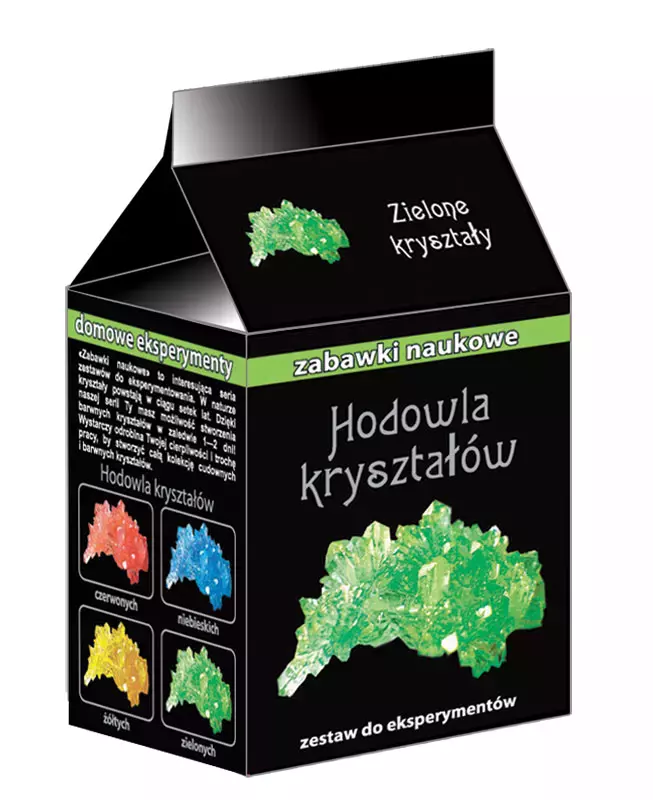 HODOWLA KRYSZTAŁÓW ZIELONE KRYSZTAŁY - Zabawki