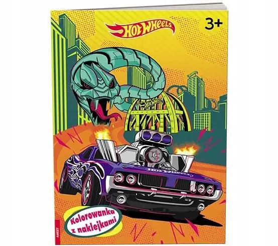 Mattel Hot Wheels Kolorowanka z naklejkami NA-1602 - Książki