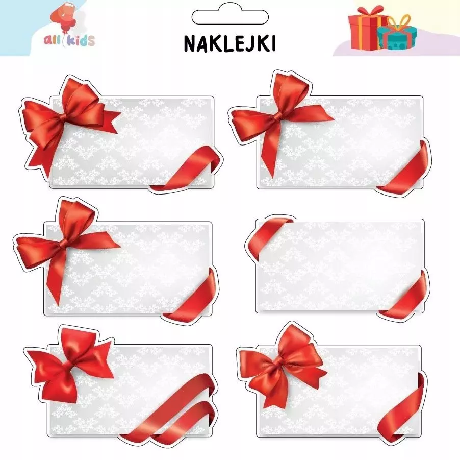 Naklejki na prezenty Boże Narodzenie 4 - Papiernicze i szkolne