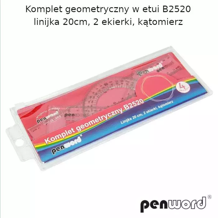 Komplet geometryczny 4el - Papiernicze i szkolne