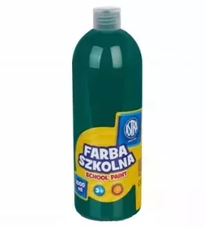Farba szkolna w butelce, zielona (1000 ml) - Papiernicze i szkolne