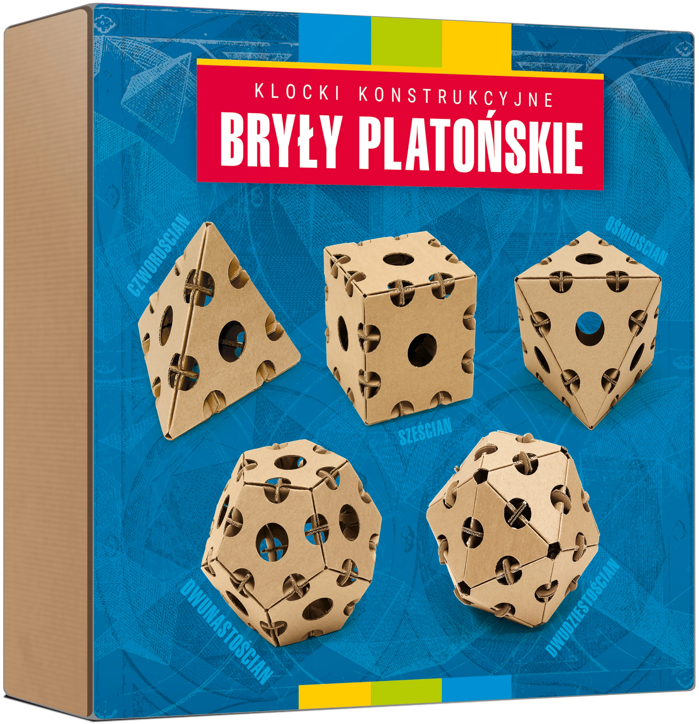 Kartonowe klocki konstrukcyjne Bryły platońskie. Cardblocks - Książki