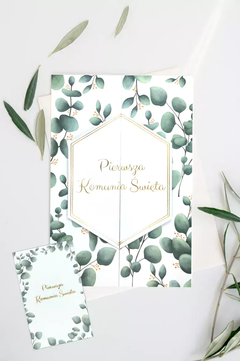 Karnet komunijny, eukaliptus - Papiernicze i szkolne