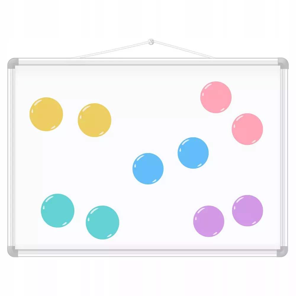 Magnesy do tablic kolorowe 3cm 10szt - Papiernicze i szkolne