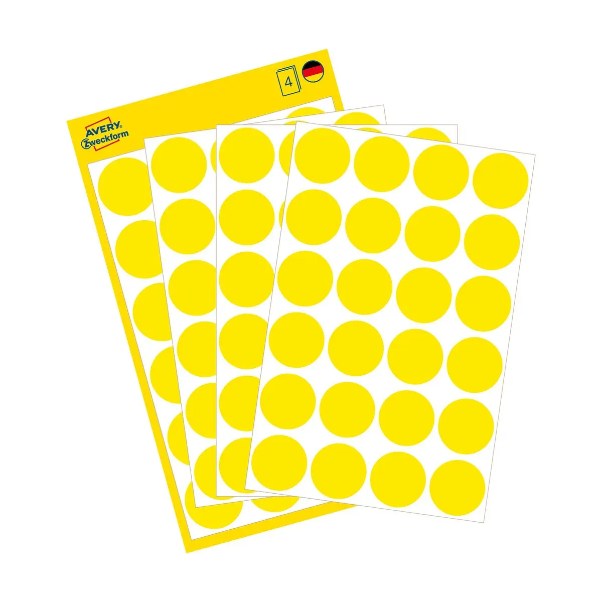 Etykieta do oznaczania żółta kropki  18mm żółty [mm:] 18 Zweckform (3007) - Papiernicze i szkolne