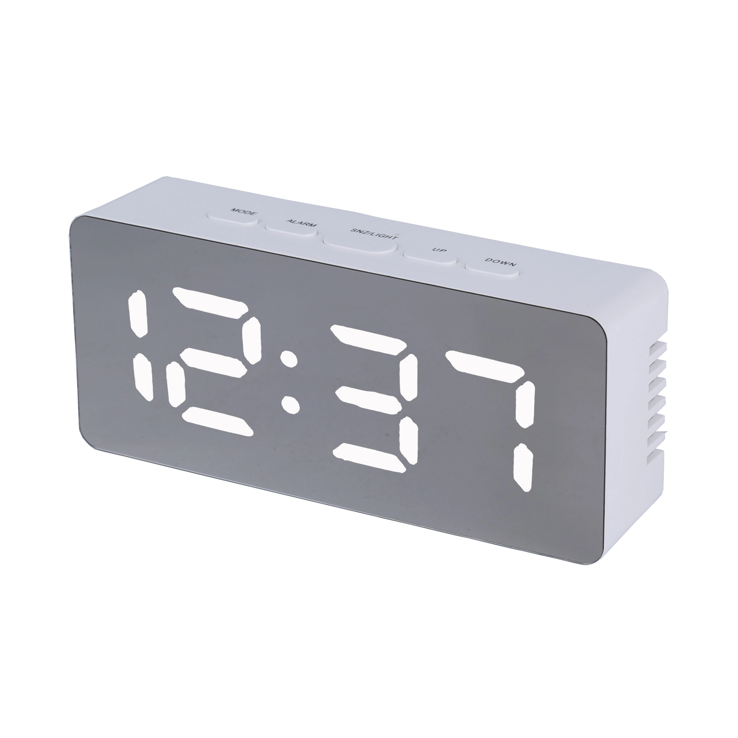 Budzik Led Lustrzany z Funkcją Termometru 14 x 2,5 x 3,5 cm, pakiet 10 sztuk - Elektronika i akcesoria