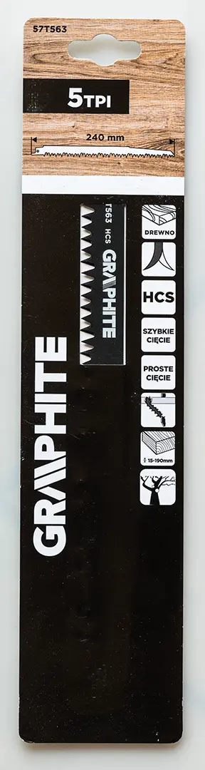 Brzeszczot do piły szablastej, HCS 240 x 19 x 1,5 mm, 5 TPI - Elektronika i akcesoria