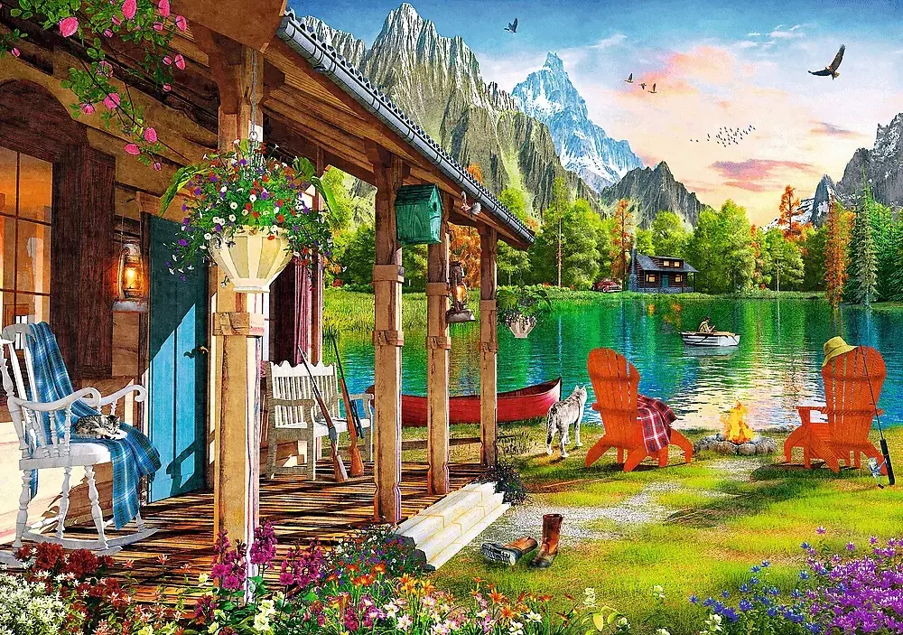 Puzzle 500 elementów. Domek w górach - Puzzle