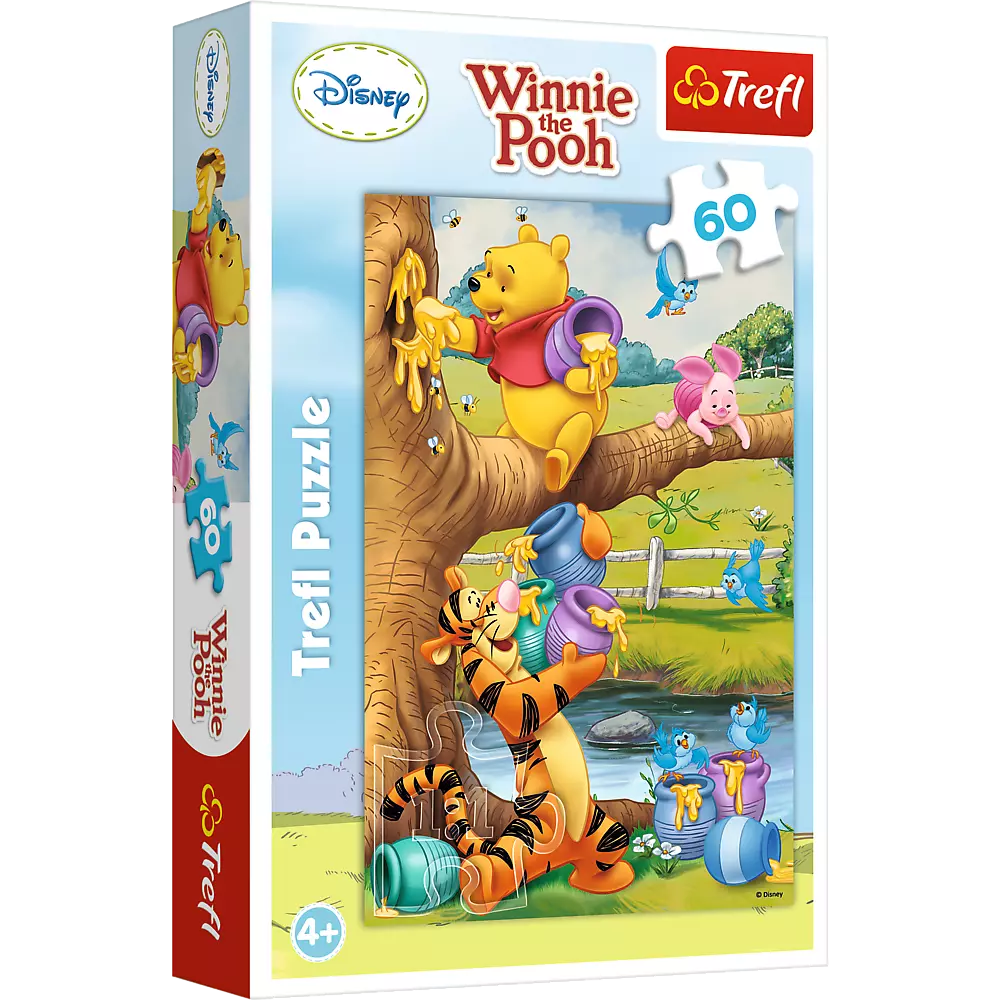 Puzzle 60 elementów. Kubuś Puchatek, małe co nieco - Puzzle
