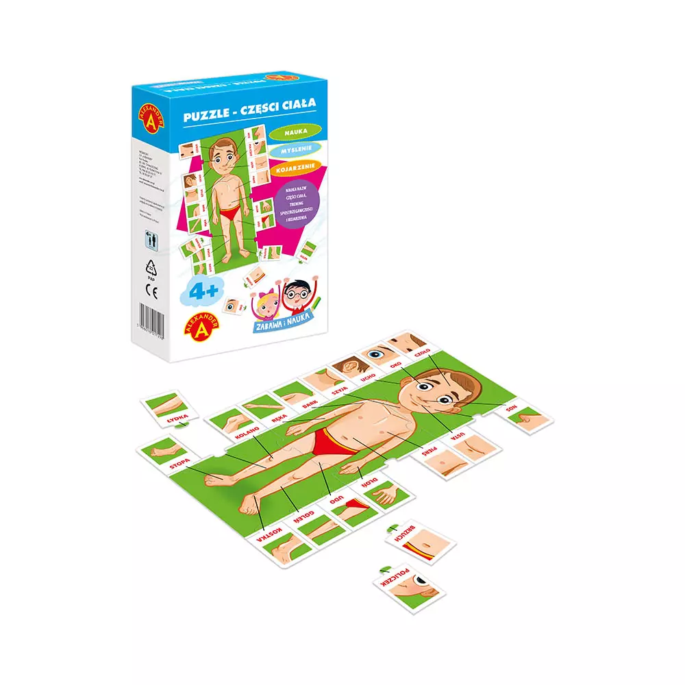 Puzzle 21 elementów. Części ciała - Puzzle