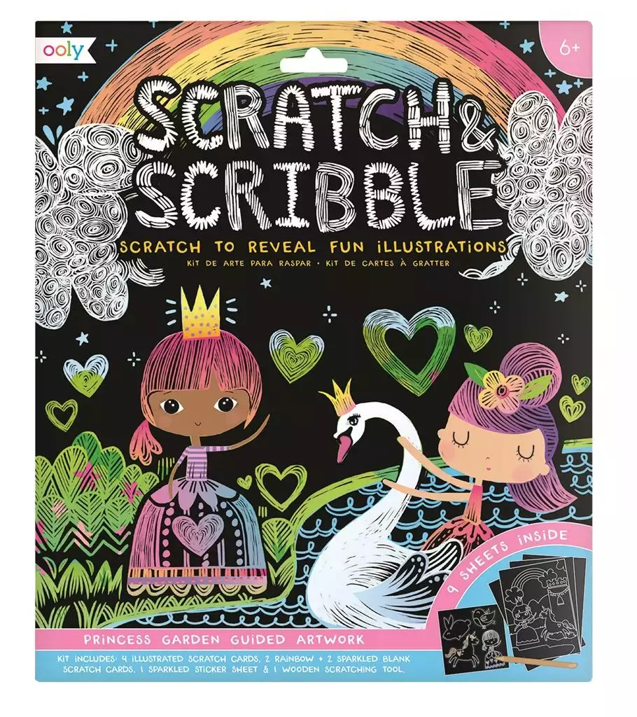 Zdrapywanki Scratch & Scribble Ogród Księżniczki - Papiernicze i szkolne