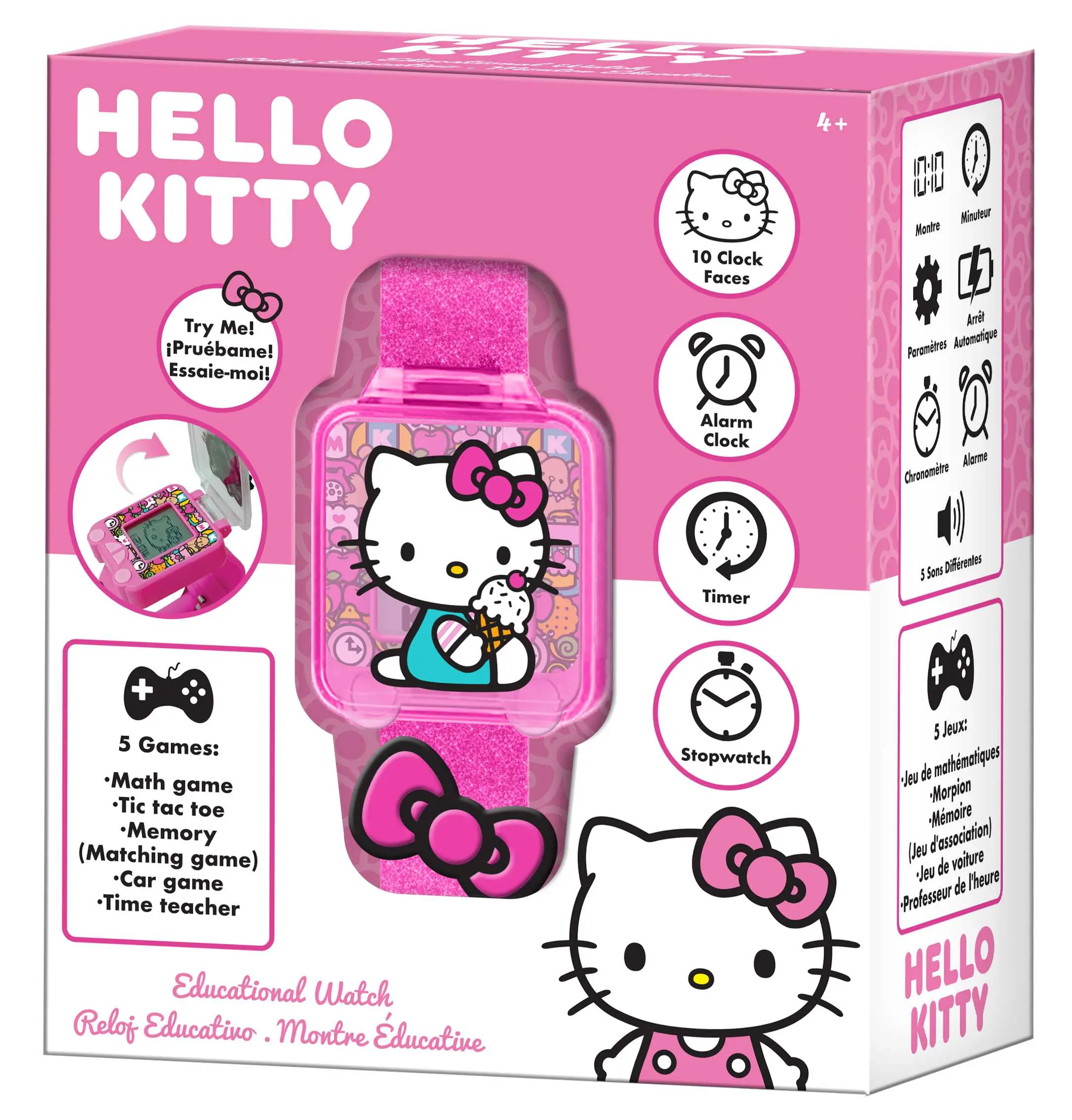 Zegarek edukacyjny z grami Hello Kitty GEN4148 - Zabawki