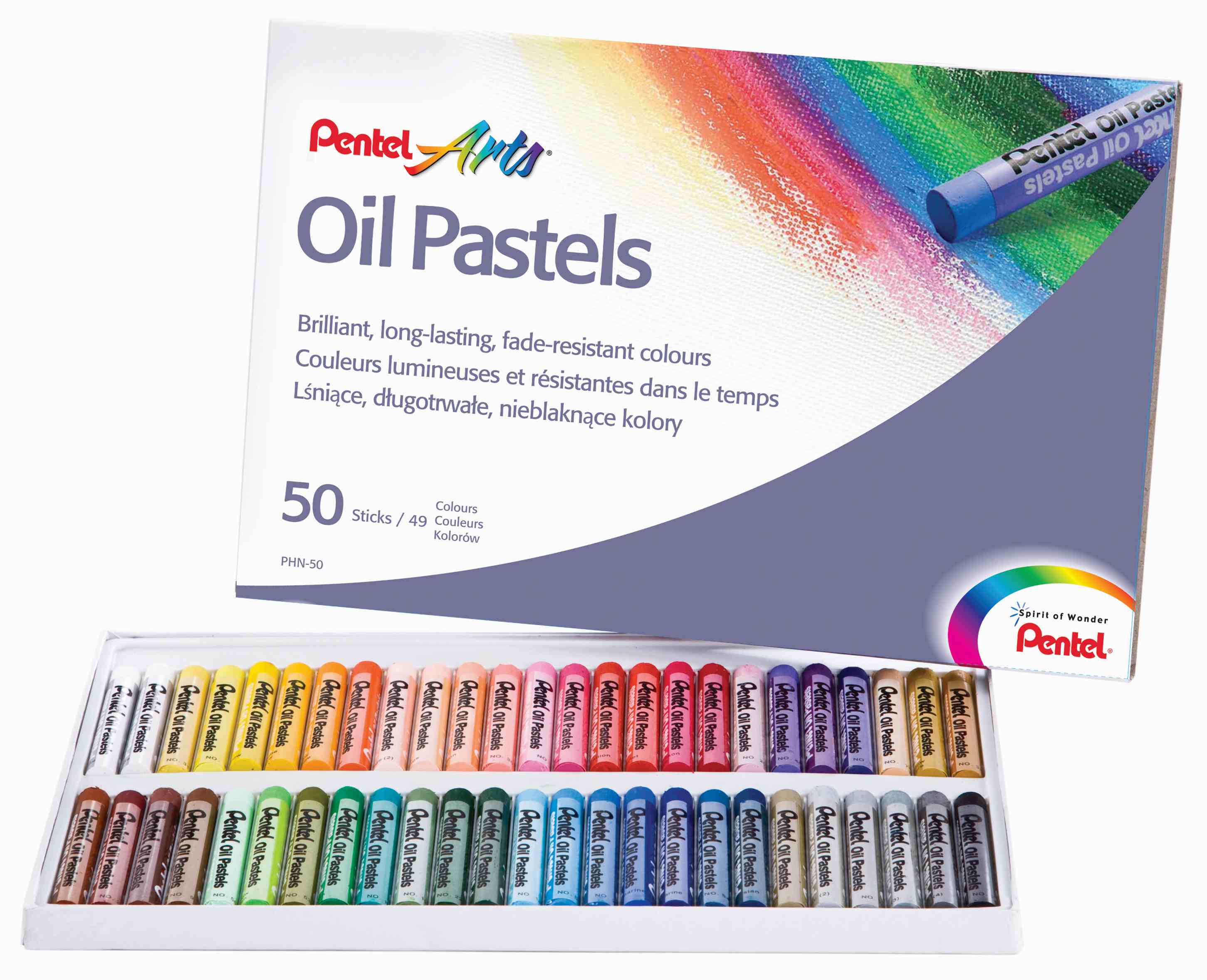 Pastele olejne, 50 kolorów - Papiernicze i szkolne