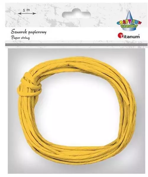 Sznurek papierowy 3.5mmx5m żółty - Papiernicze i szkolne