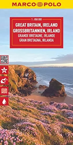 Great Britain & Ireland Marco Polo Map (Marco Polo Maps) - Książki