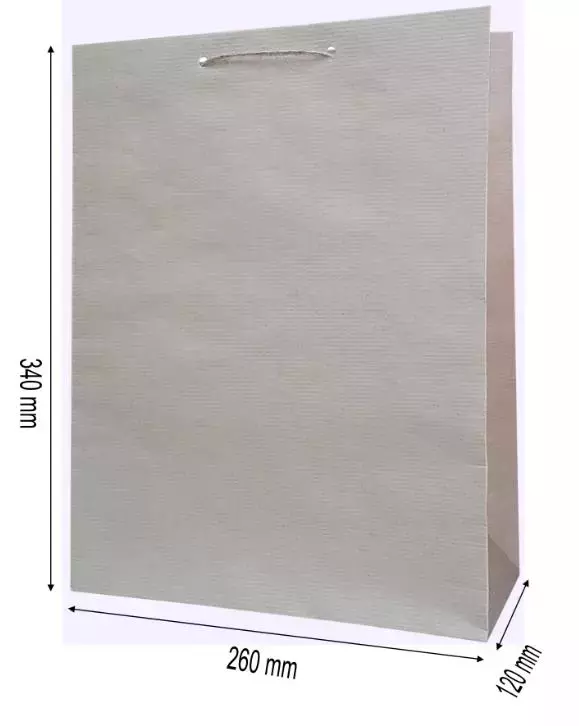 Torebka papierowa 34 x 25 cm, biała - Papiernicze i szkolne