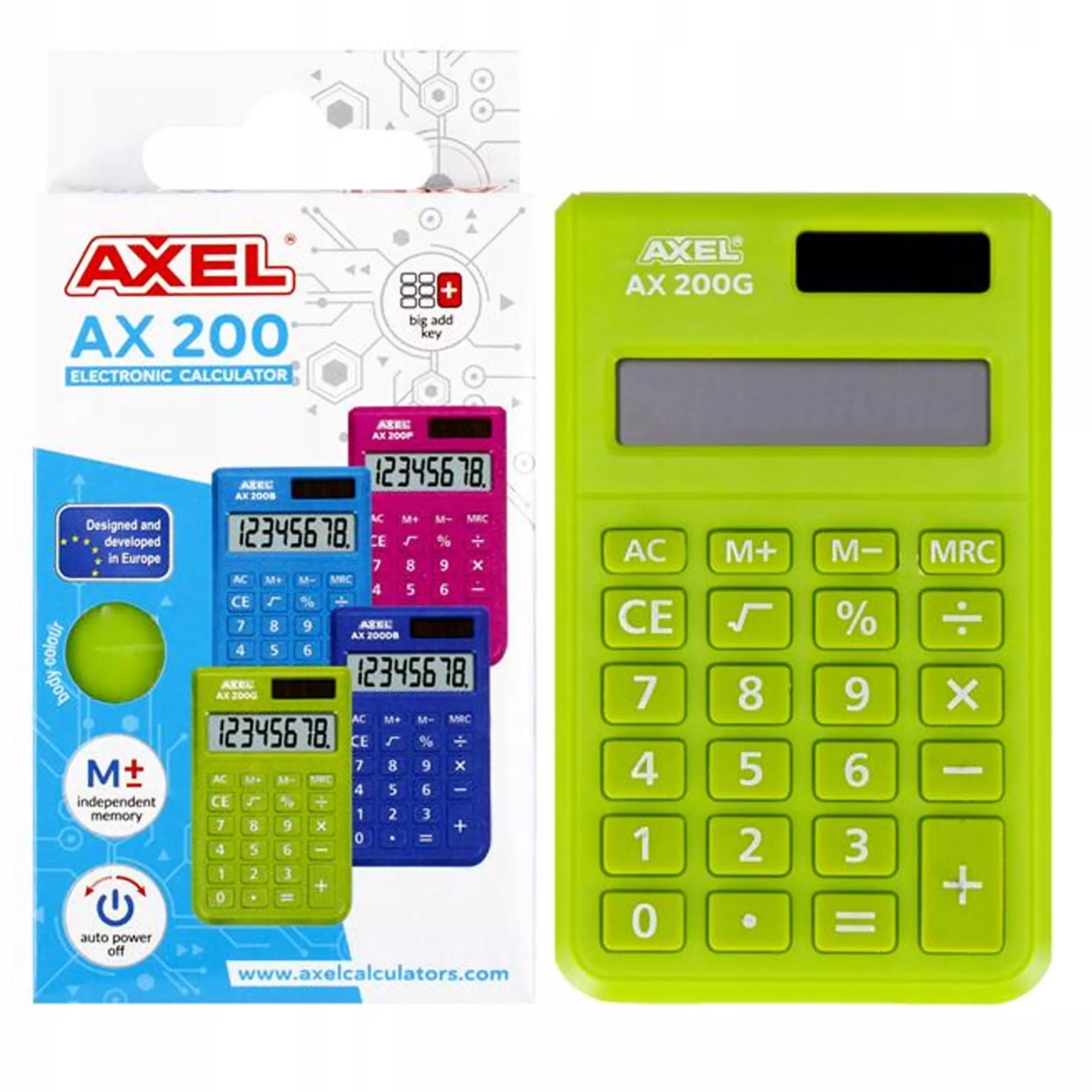 Kalkulator Axel Ax-1665g pudełko 50/200 - Papiernicze i szkolne