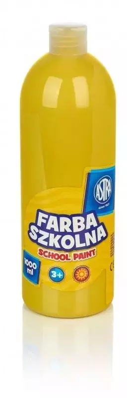 Farba szkolna 1000 ml, żółta - Papiernicze i szkolne