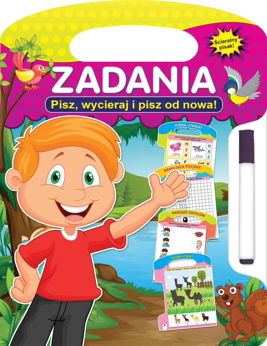 Zadania. Pisz, wycieraj i pisz od nowa! - Książki