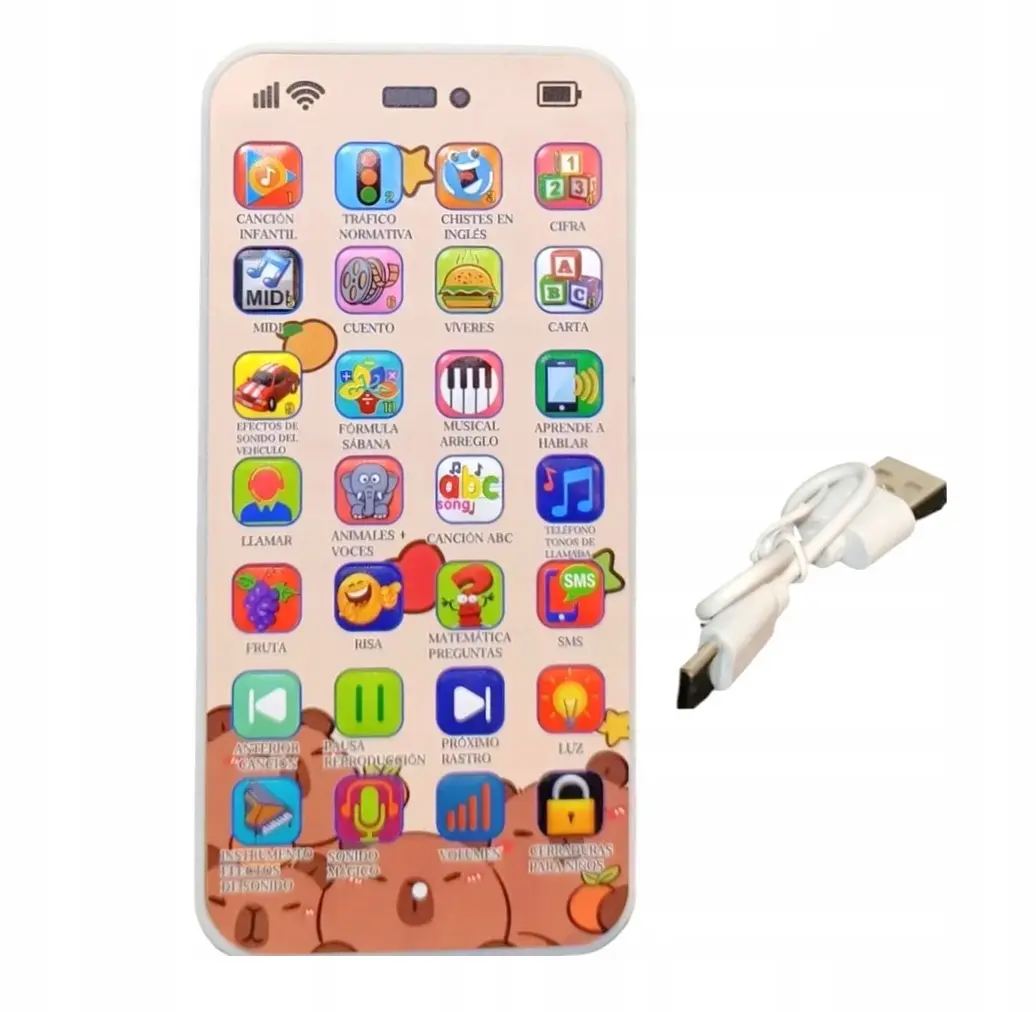Telefon zabawkowy SMARTFON KAPIBARA ŚWIATŁO DŹWIĘK Bigtoys (BTEL5319) - Zabawki