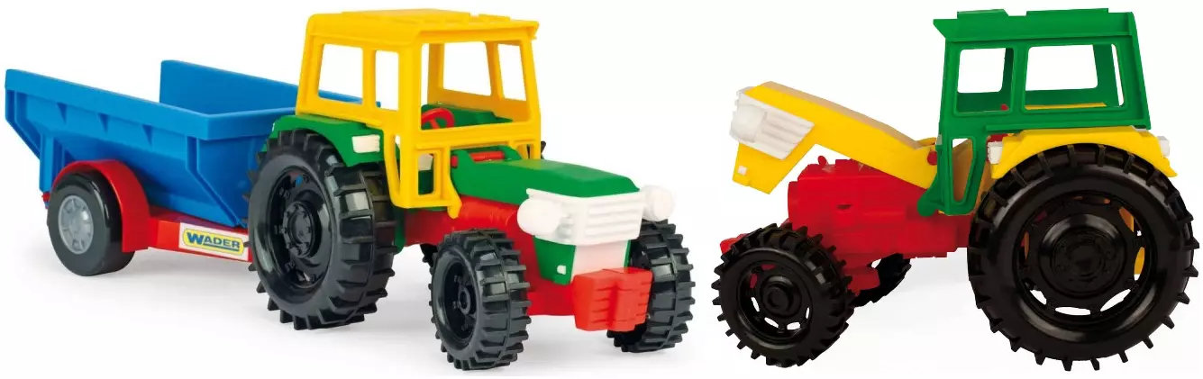 Traktor z przyczepą, mix kolorów 35002 - Zabawki