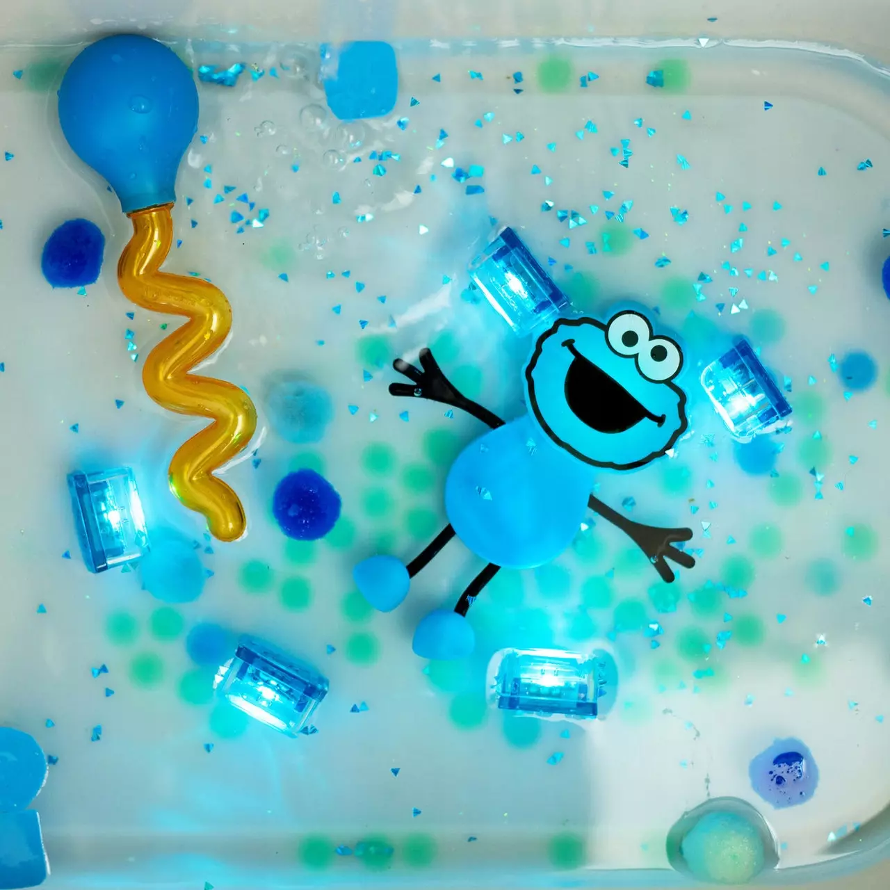 Glo Pals do kąpieli Ciasteczkowy Potwór dwie kostki świecące w wodzie - Zabawki