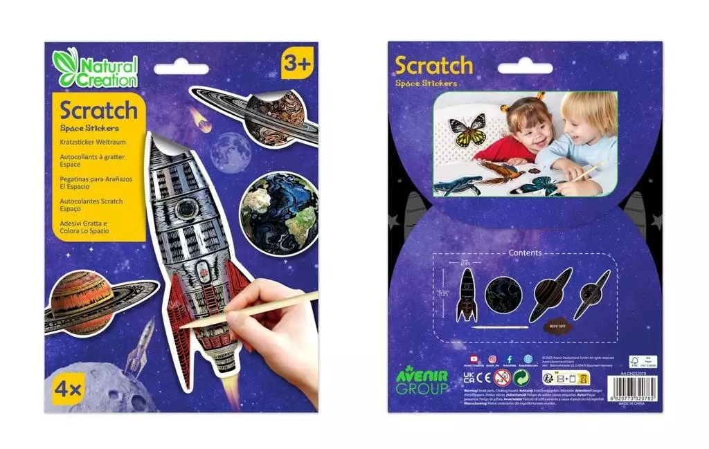 Naklejki do wydrapywania - Kosmos - Papiernicze i szkolne
