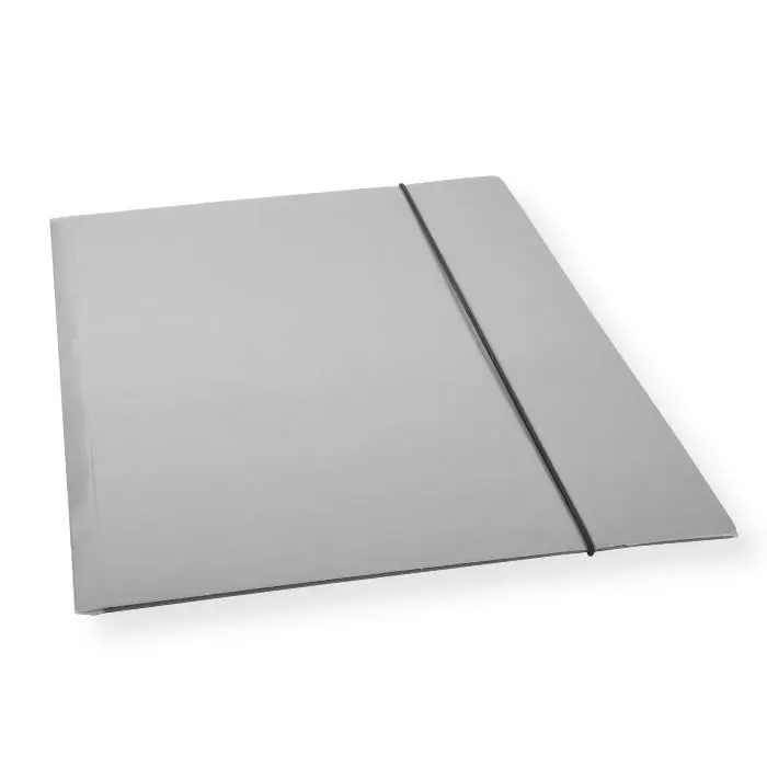 Teczka A4 z gumką lakier szara 300gsm - Papiernicze i szkolne