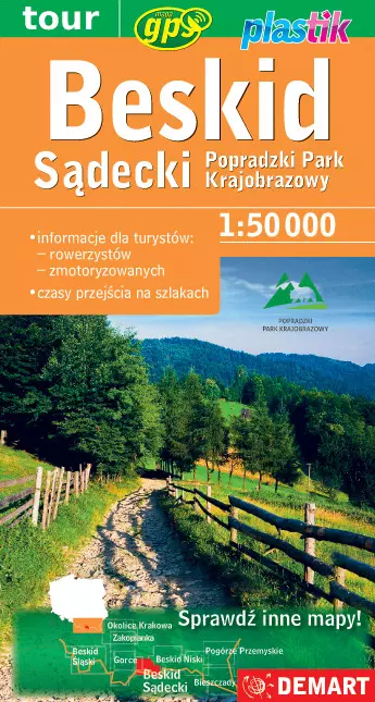 Mapa turystyczna. Beskid Sądecki, 1:75 000 - Książki