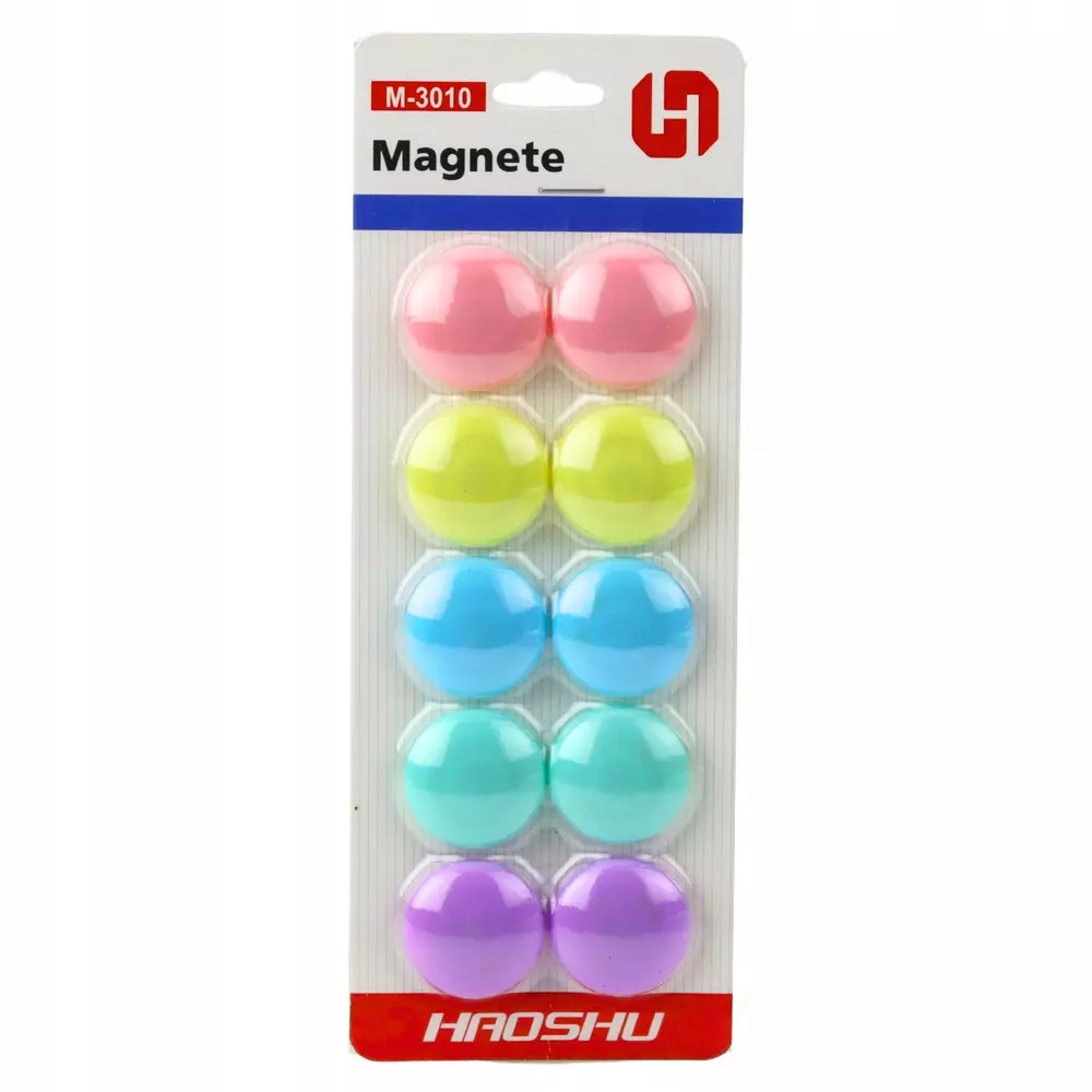 Magnesy do tablic kolorowe 3cm 10szt - Papiernicze i szkolne