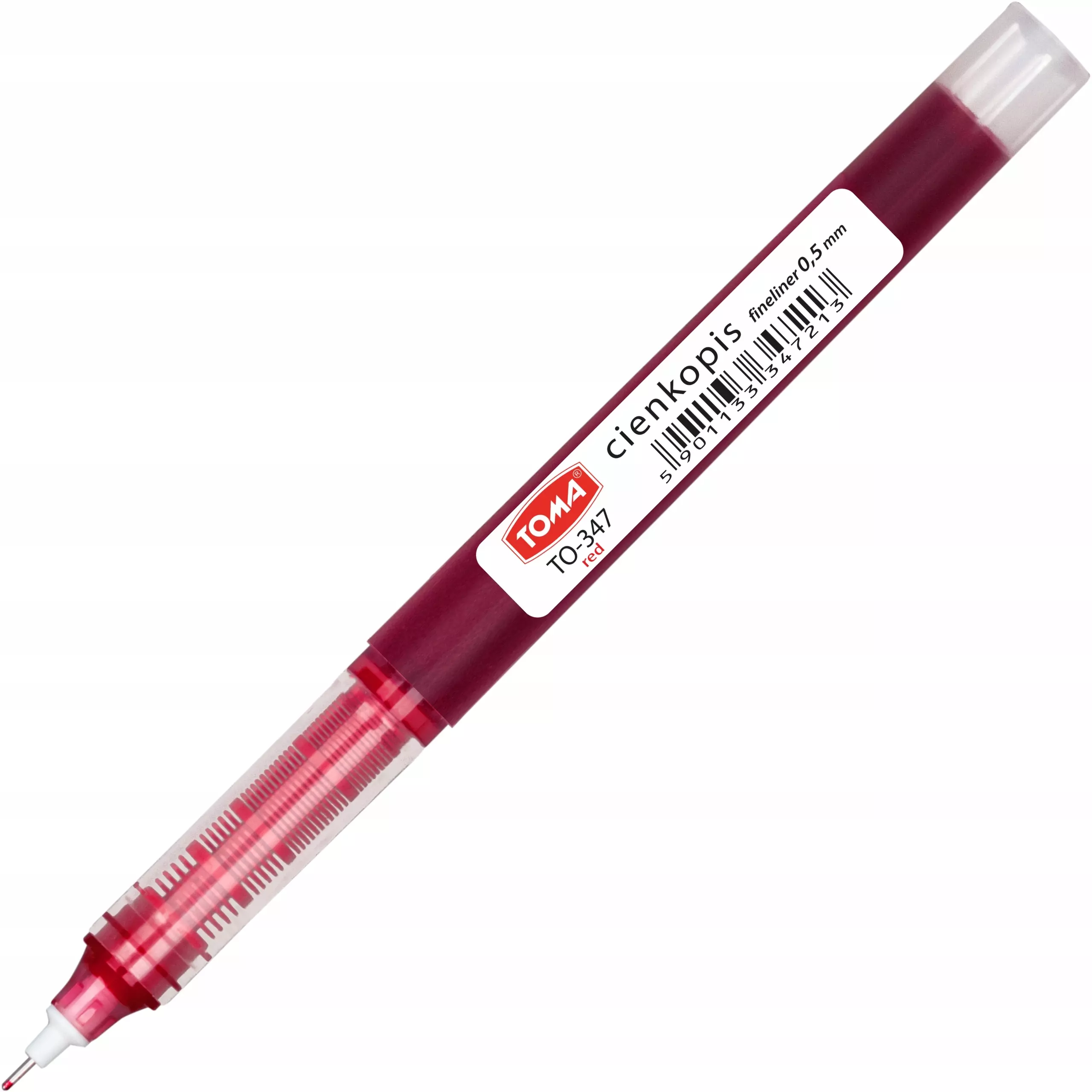 TOMA CIENKOPIS KAPILARNY 0,5MM CZERWONY - Papiernicze i szkolne