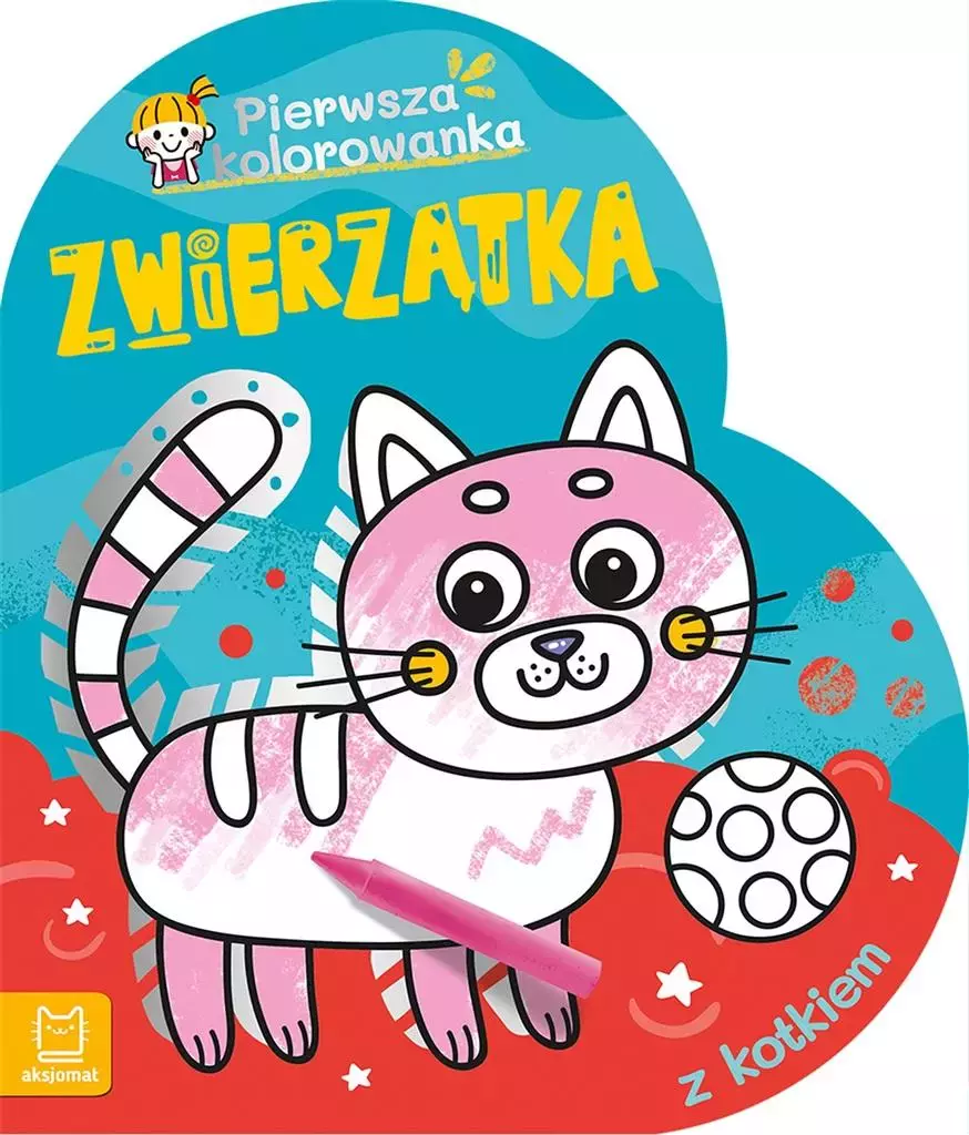 Zwierzątka. Pierwsza kolorowanka z kotkiem - Książki