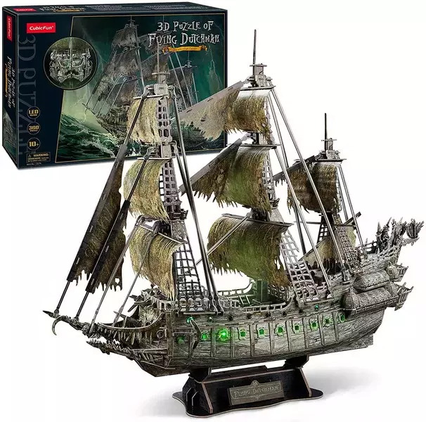 Puzzle 3D 360 elementów. Latający Holender (wersja LED) - Puzzle