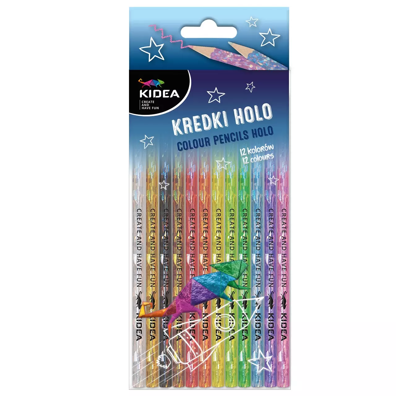 Kredki Holo Kidea 12 kolorów - Papiernicze i szkolne