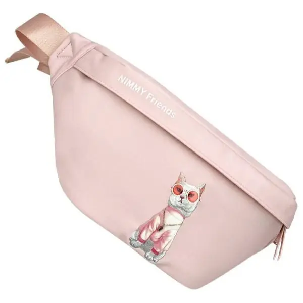 Torba na ramię Nimmy Crossbody Glasses Cool Cat - różowa - Elektronika i akcesoria