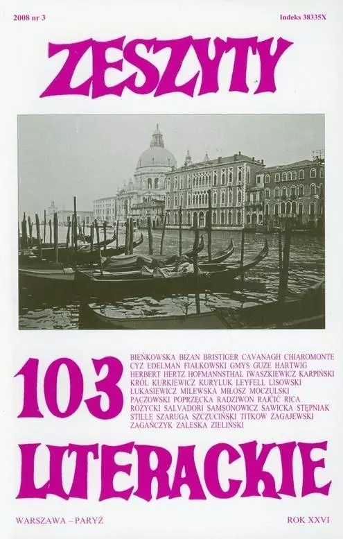 Zeszyty literackie 103 3/2008 - Książki