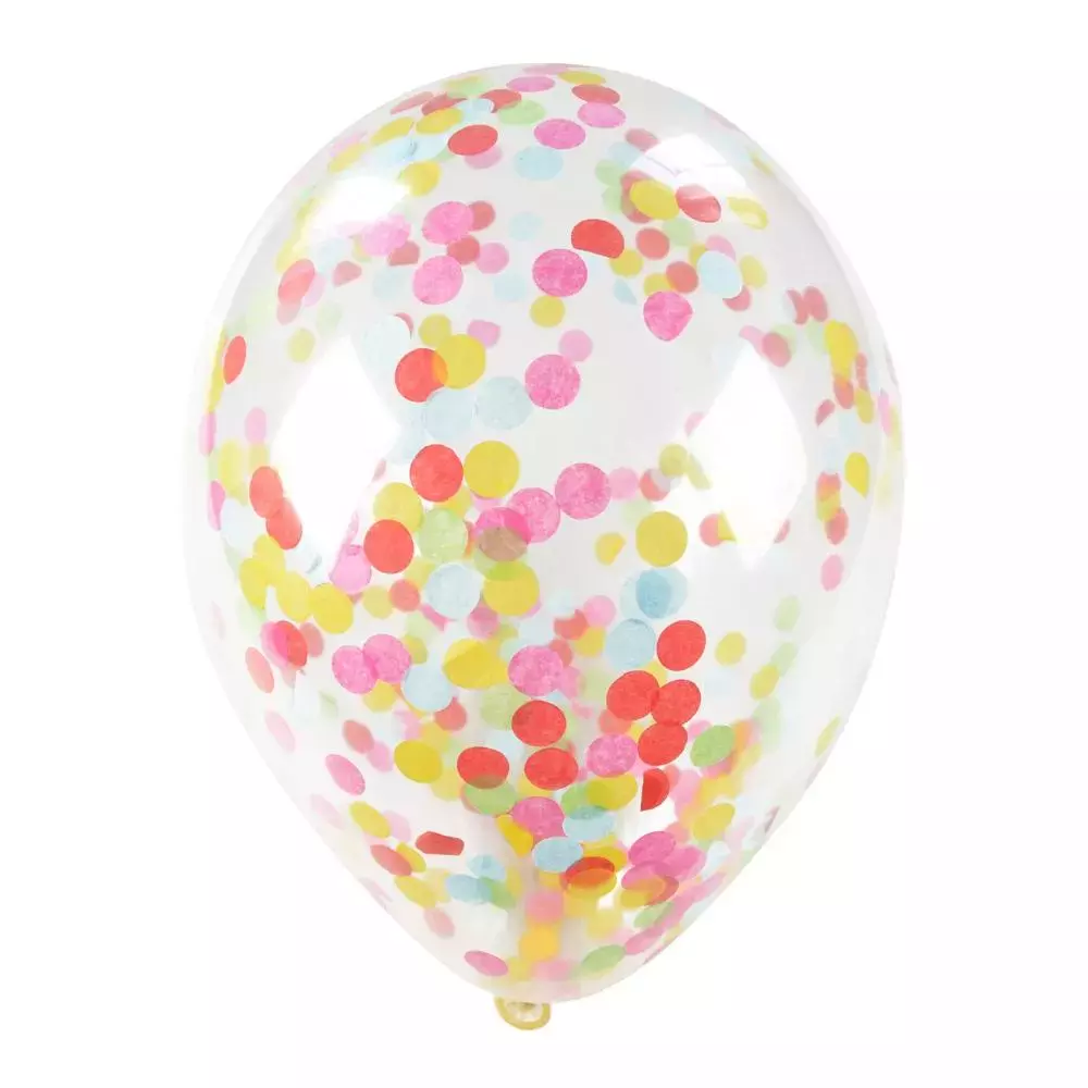 Balony z kolorowym konfetti 5szt - Papiernicze i szkolne