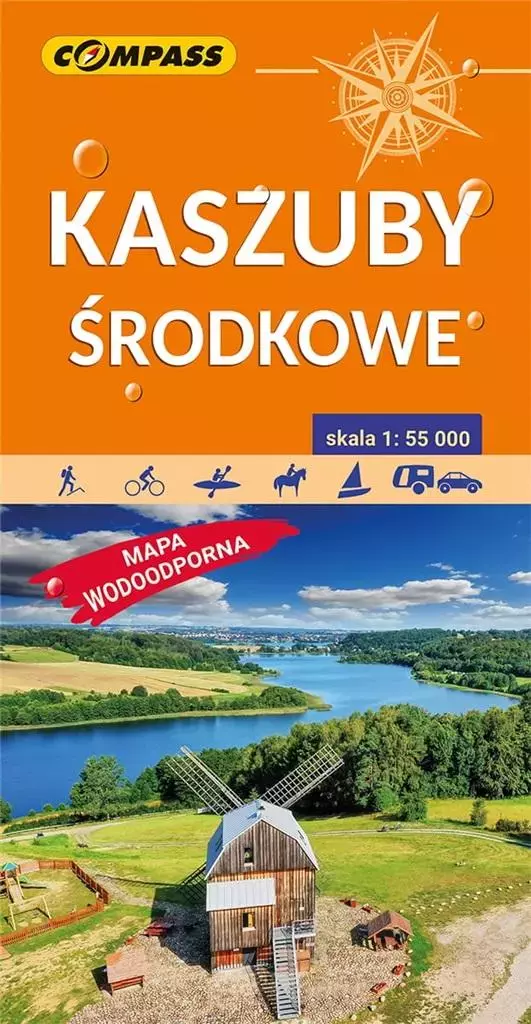 Mapa tur. - Kaszuby środkowe 1:55 000 w.2022 - Książki