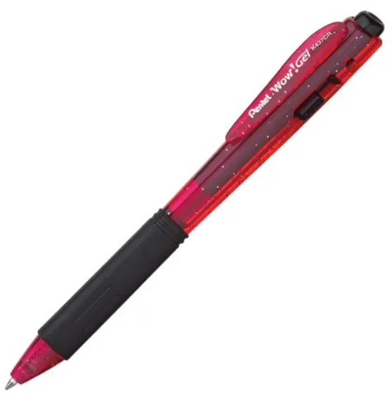 Długopis żelowy pstryk.K437CR WOW! Gel czerw. Pentel - Papiernicze i szkolne