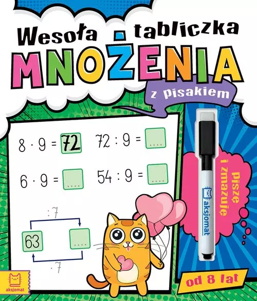 Wesoła tabliczka mnożenia z pisakiem. Piszę i zmazuję od 8 lat - Książki