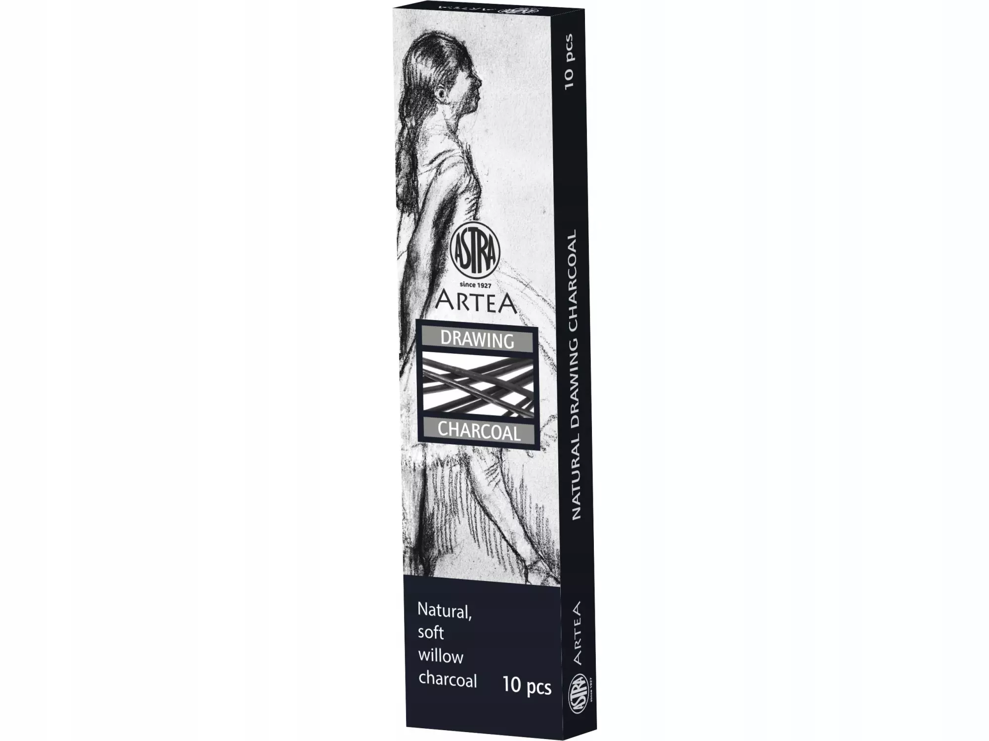 Węgiel naturalny rysunkowy 3-6 mm (10 sztuk) - Papiernicze i szkolne