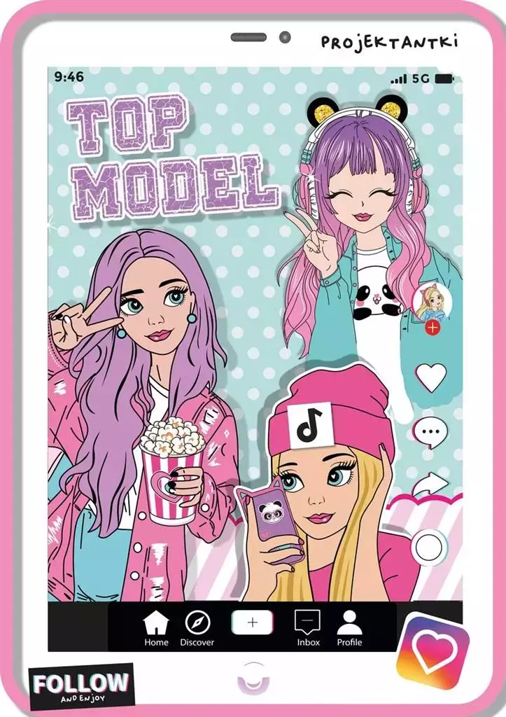 Top model - kolorowanka z naklejkami - Książki