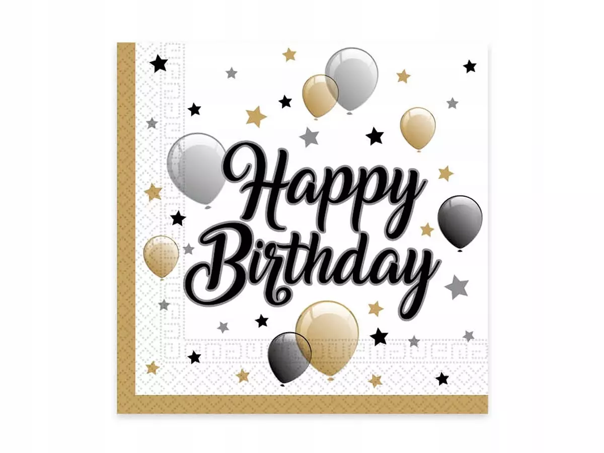 Serwetki papierowe Happy Birthday 33x33 20szt - Papiernicze i szkolne