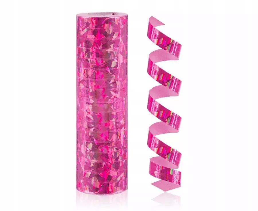 Serpentyna holograficzna różowa 4 m 1 szt. - Książki