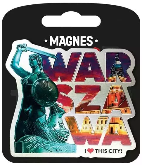 Magnes I love Poland Warszawa ILP-MAG-A-WAR-08 - Papiernicze i szkolne
