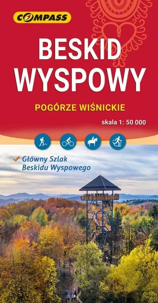 Mapa turystyczna - Beskid Wyspowy 1:50 000 w.2025 - Książki