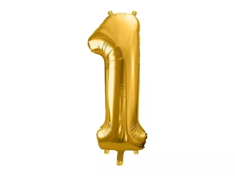 Balon foliowy 1 86cm złoty - Papiernicze i szkolne
